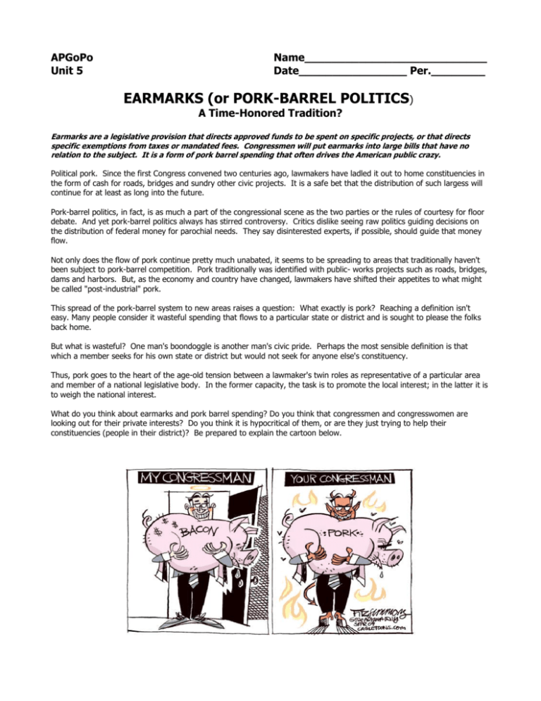 Pork Barrel Politics: Understanding Government Spending and Special Interests